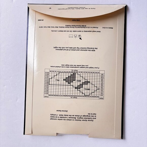 Donna Karan Pantyhose Evening Shimmer Control Top Size Small White New - Picture 2 of 3